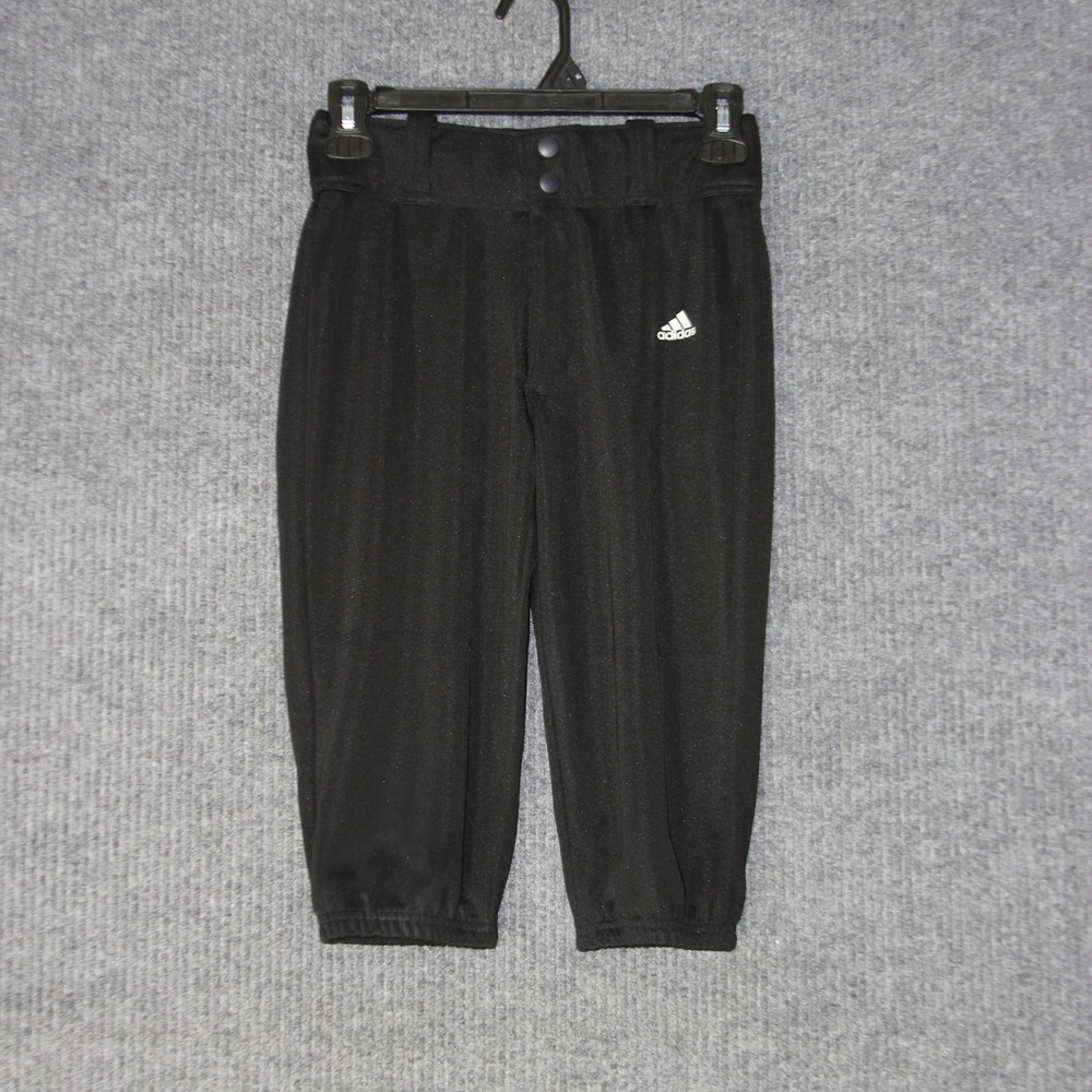Adidas‎ Aeroready Baseball Pants Youth M Black Athletic Knickers Sports